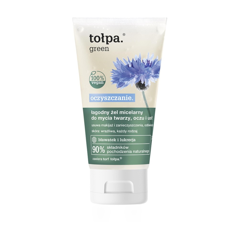 298262 TOŁPA GREEN OCZYSZCZANIE ŻEL DO MYCIA TWARZY,OCZU I UST 150ML 5900107009522