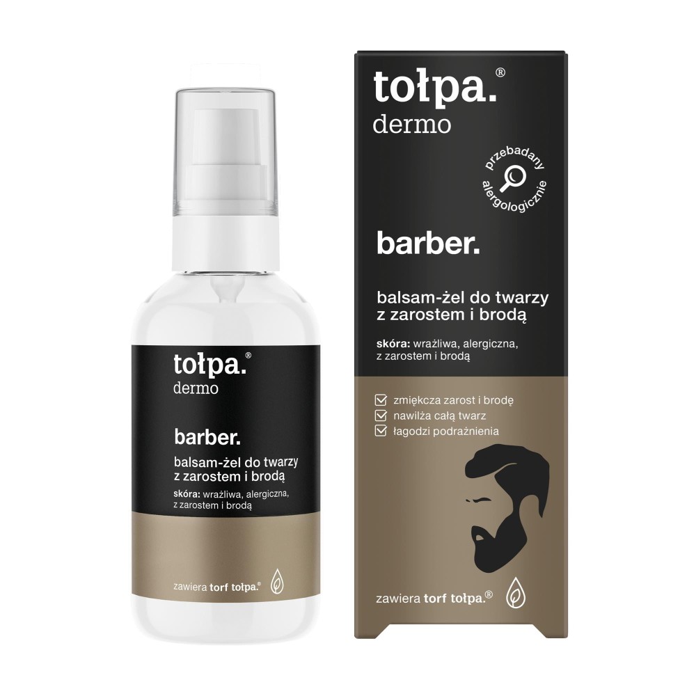 298076 TOŁPA DERMO BARBER BALSAM-ŻEL DO TWARZY Z ZAROSTEM I BRODĄ 75ML 5907608616136