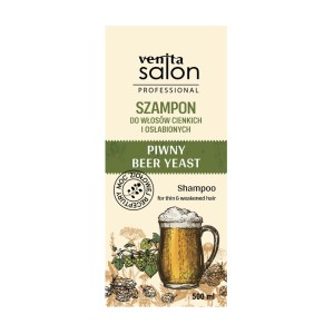 404268 VENITA SALON SZAMPON DO WŁOSÓW 500ML PIWNY CIENKIE I OSŁABIONE 5902101521529