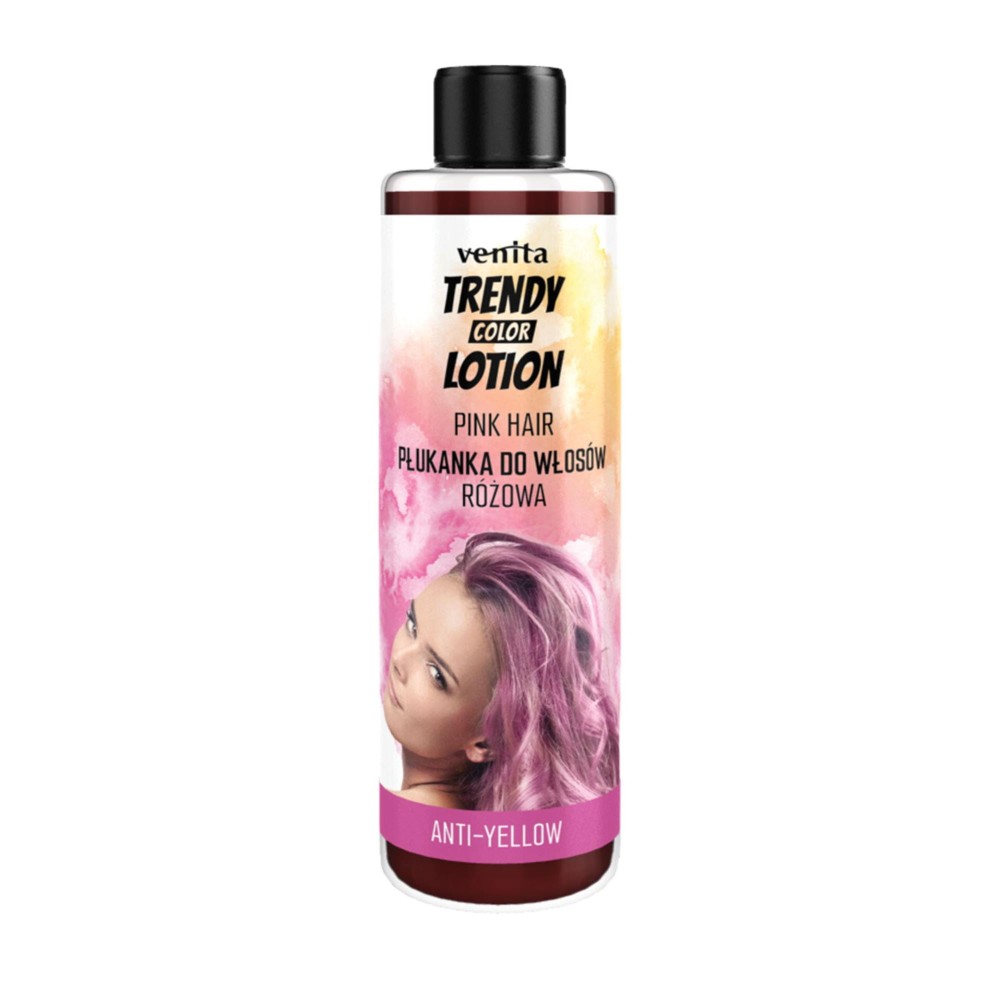279870 VENITA TRENDY COLOR PŁUKANKA DO WŁOSÓW 200ML ANTI-YELLOW PINK/RÓŻOWA 5902101520959