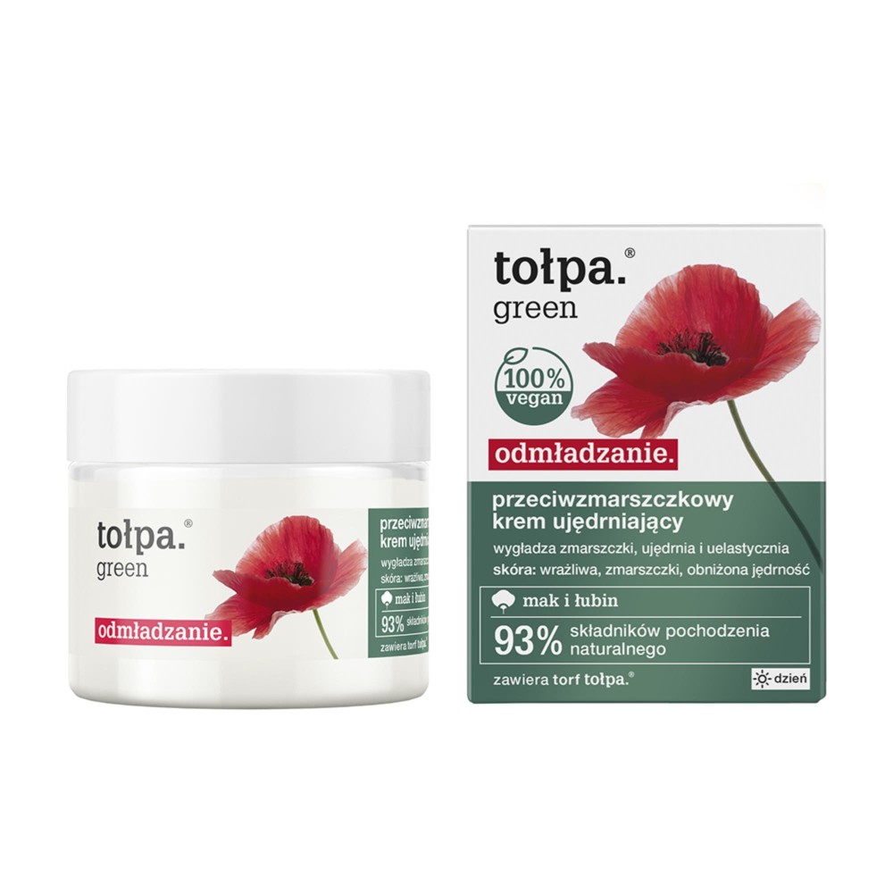 198305 TOŁPA GREEN ODMŁADZANIE KREM DO TWARZY 50ML DZIEŃ PRZECIWZMARSZCZKOWY UJĘDRNIAJĄCY 5900107009683