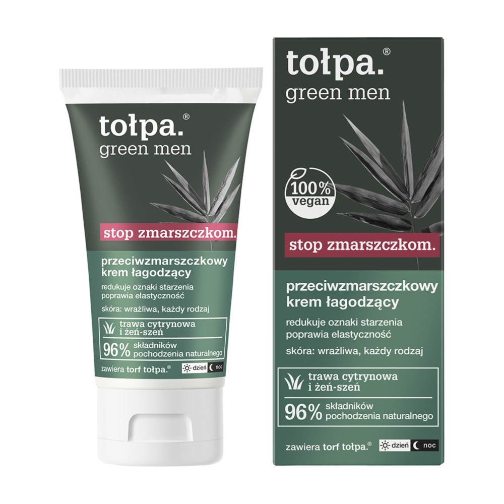 404024 TOŁPA GREEN MEN STOP ZMARSZCZKOM.KREM DO TWARZY 50ML PRZECIWZMARSZCZKOWY ŁAGODZĄCY 5907608615054