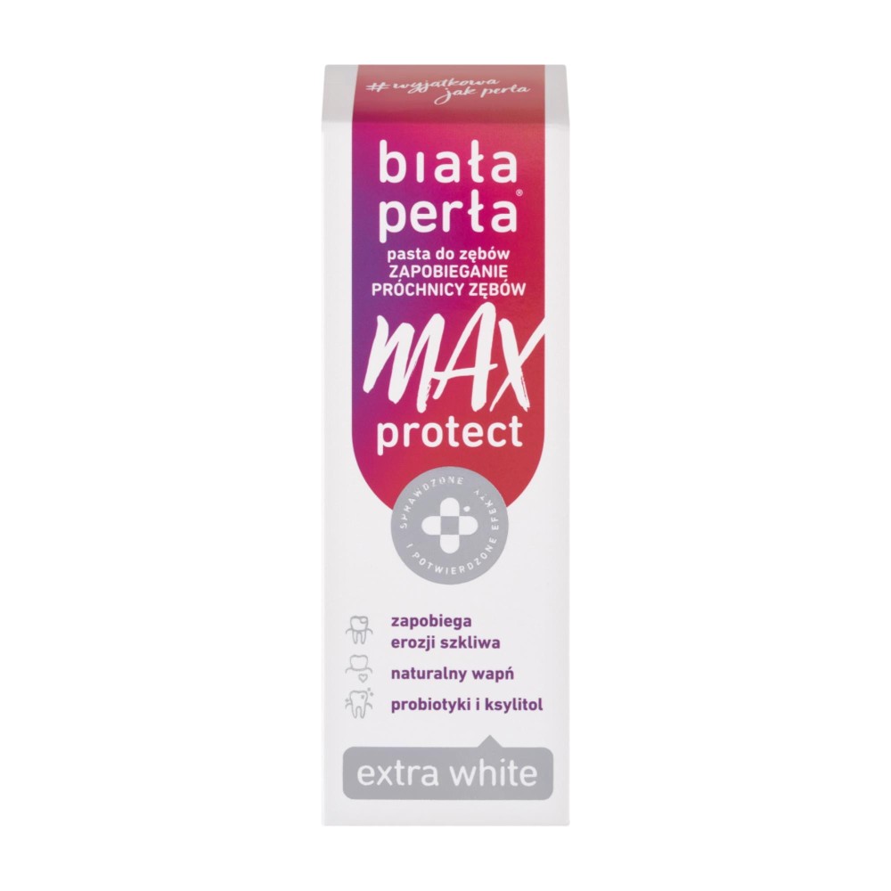 410646 BIAŁA PERŁA PASTA DO ZĘBÓW 75ML MAX PROTECT ZAPOBIEGANIE PRÓCHNICY ZĘBÓW 8588003659354