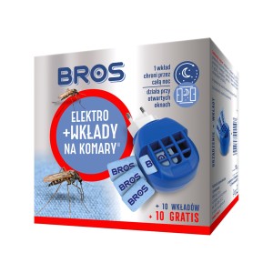 Bros aparat elektryczny na komary + 10 płytek