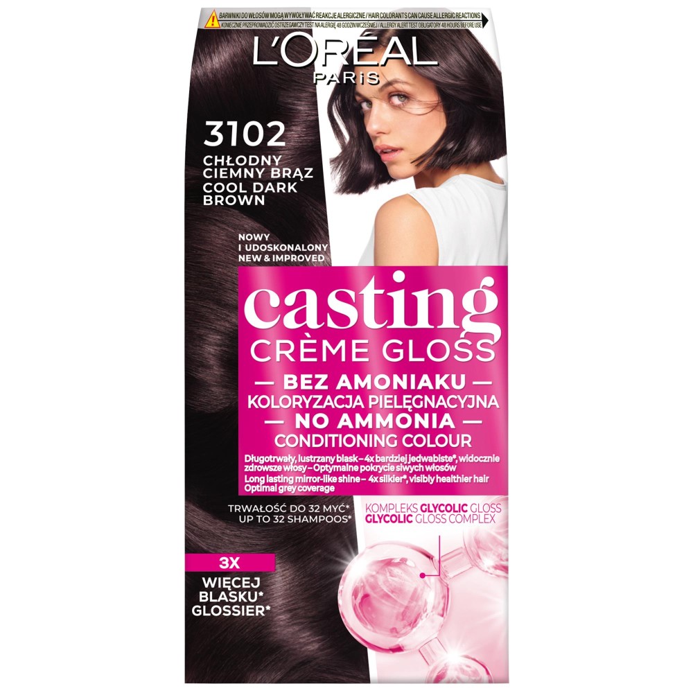243801 LOREAL CASTING FARBA KOLORYZUJĄCA  310 CHŁODNY CIEMNY BRĄZ 3600523807017