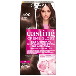 25421 LOREAL CASTING CREME GLOSS FARBA KOLORYZUJĄCA  400 BRĄZ 3600521125588