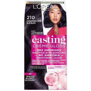 25406 LOREAL CASTING CREME GLOSS FARBA KOLORYZUJĄCA  210 GRANATOWA CZERŃ 3600521125557