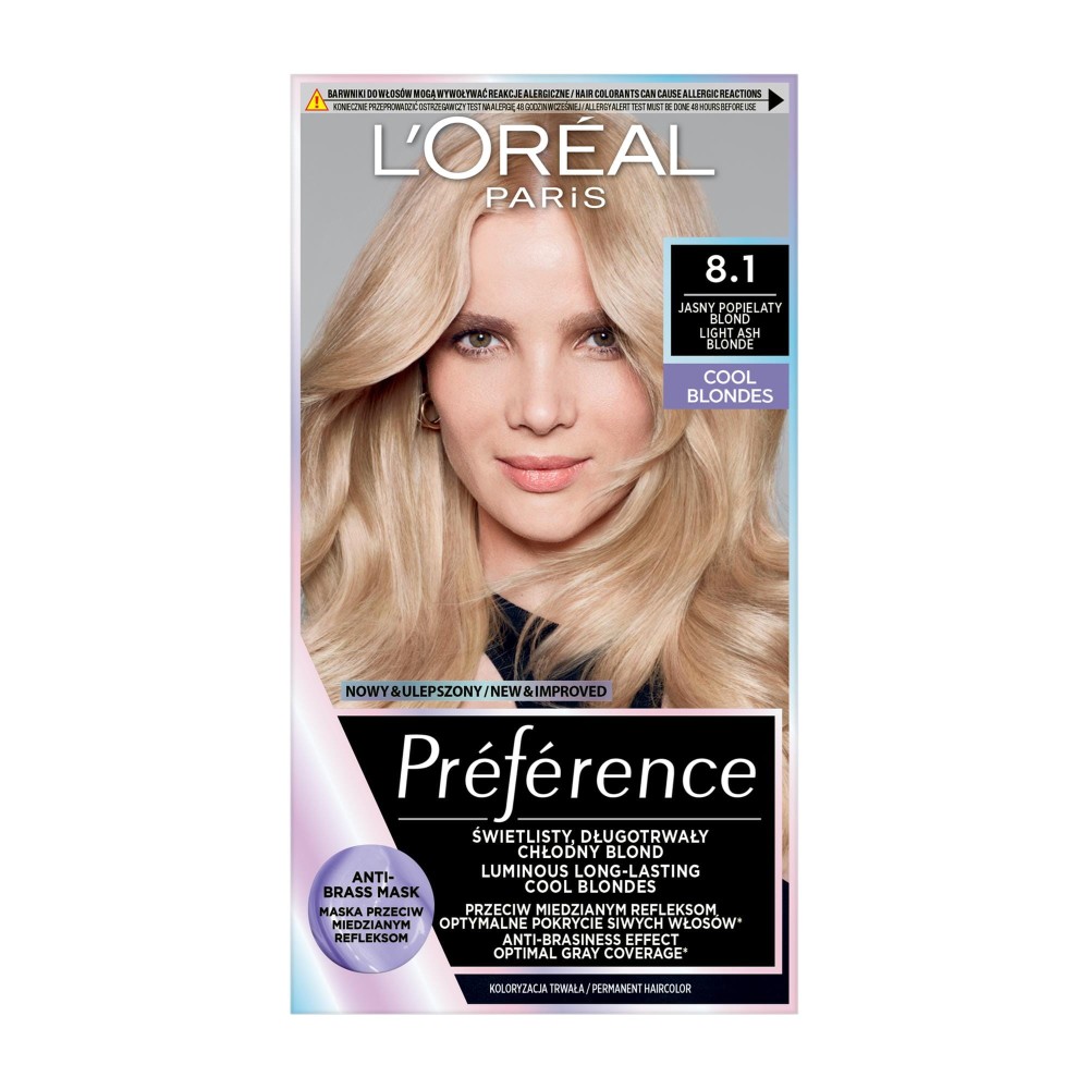 15639 Loreal PREFERENCE FARBA KOLORYZUJĄCA Wbis/8.1 KOPENHAGUE 3600010013846