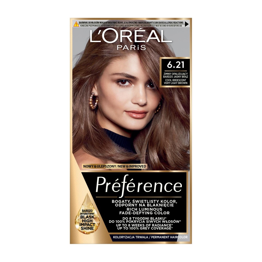205459 LOREAL PREFERENCE FARBA KOLORYZUJĄCA 6.21 OPERA. KOLOR BRĄZ. 3600523018246