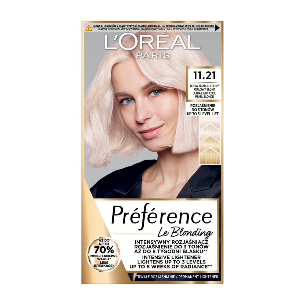 195870 Loreal PREFERENCE FARBA KOLORYZUJĄCA 11.12 BARDZO BARDZO JASNY CHŁODNY PERŁOWY BLOND 3600523018260
