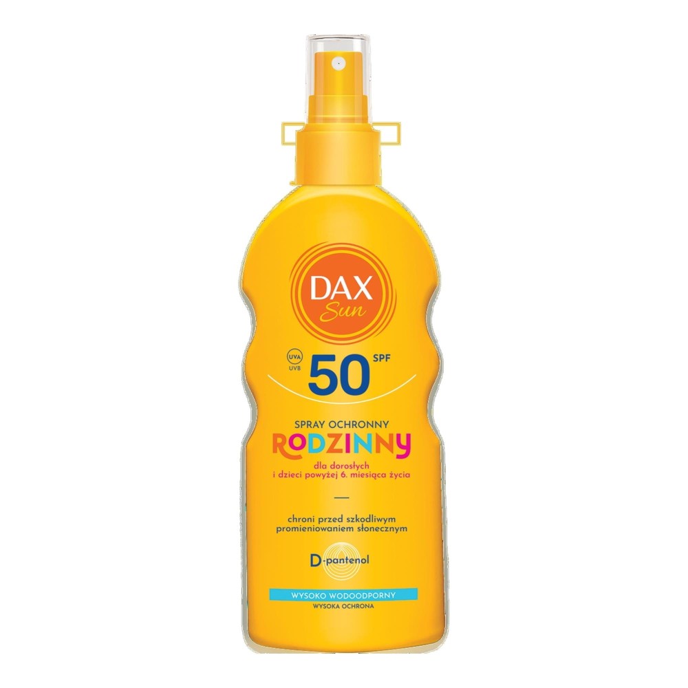 408996 DAX SUN SPRAY OCHRONNY SPF 50 RODZINNY DLA DOROSŁYCH I DZIECI OD 6. MIESIĄCA ŻYCIA 5900525086938