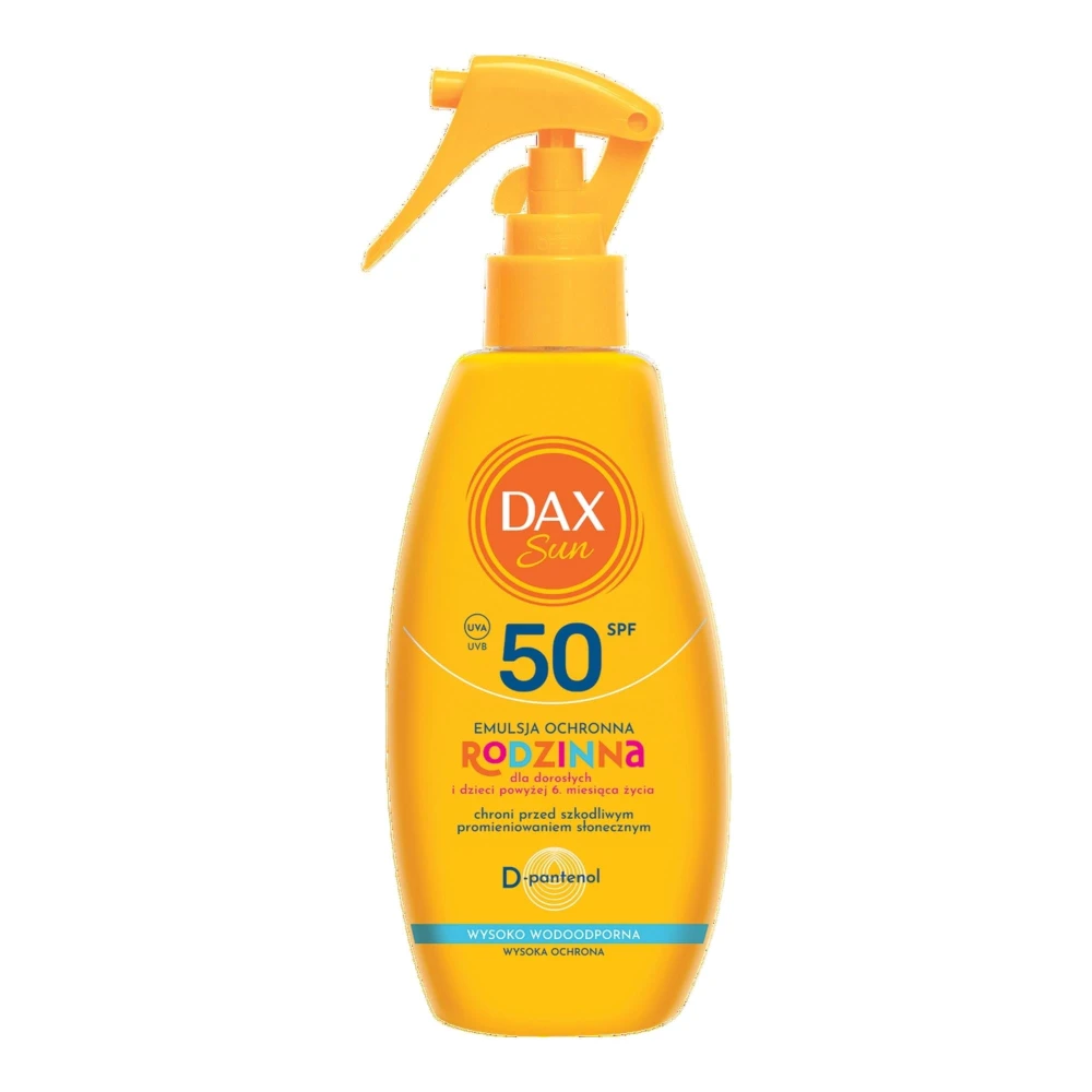 408998 DAX SUN EMULSJA OCHRONNA SPF 50 200ML RODZINNA DLA DOROSŁYCH I DZIECI OD 6. MIESIĄCA ŻYCIA 5900525086945