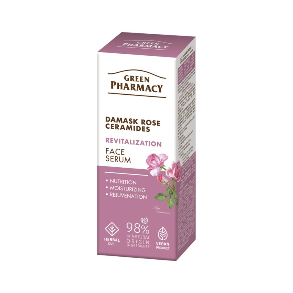 410354 GREEN PHARMACY RÓŻA DAMASCEŃSKA+CERAMIDY SERUM DO TWARZY 30ML 5901845509565