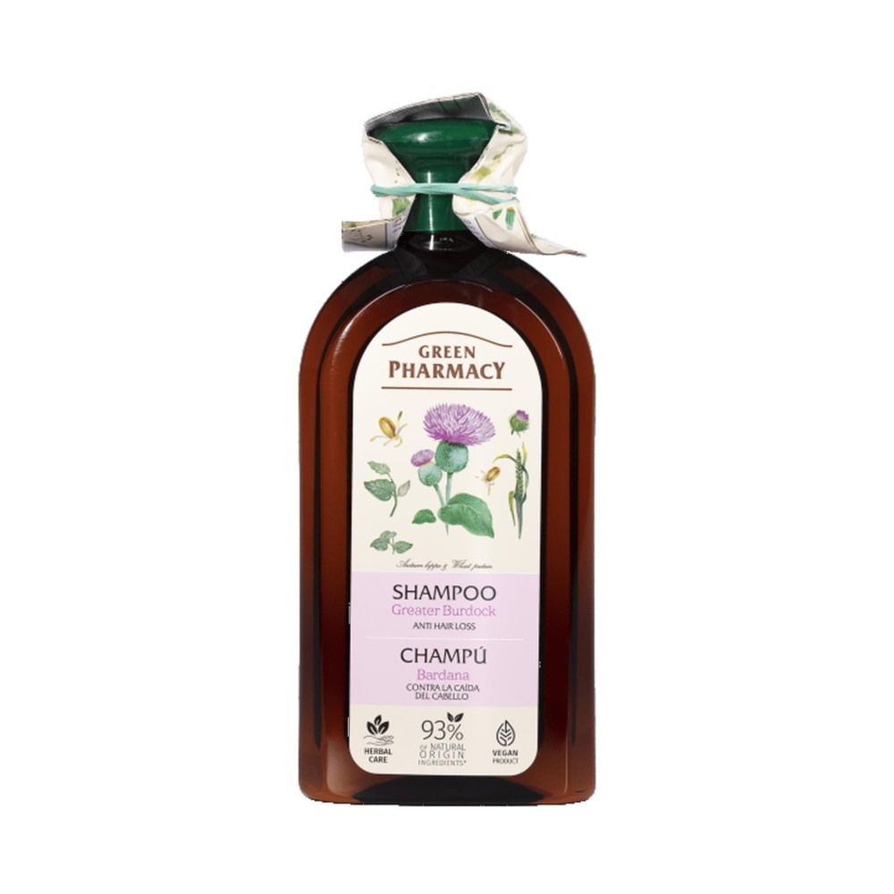 409432 GREEN PHARMACY SZAMPON DO WŁOSÓW 350ML ŁOPIAN I BIAŁKA PSZENICY PRZECIW WYPADANIU 4823015904950