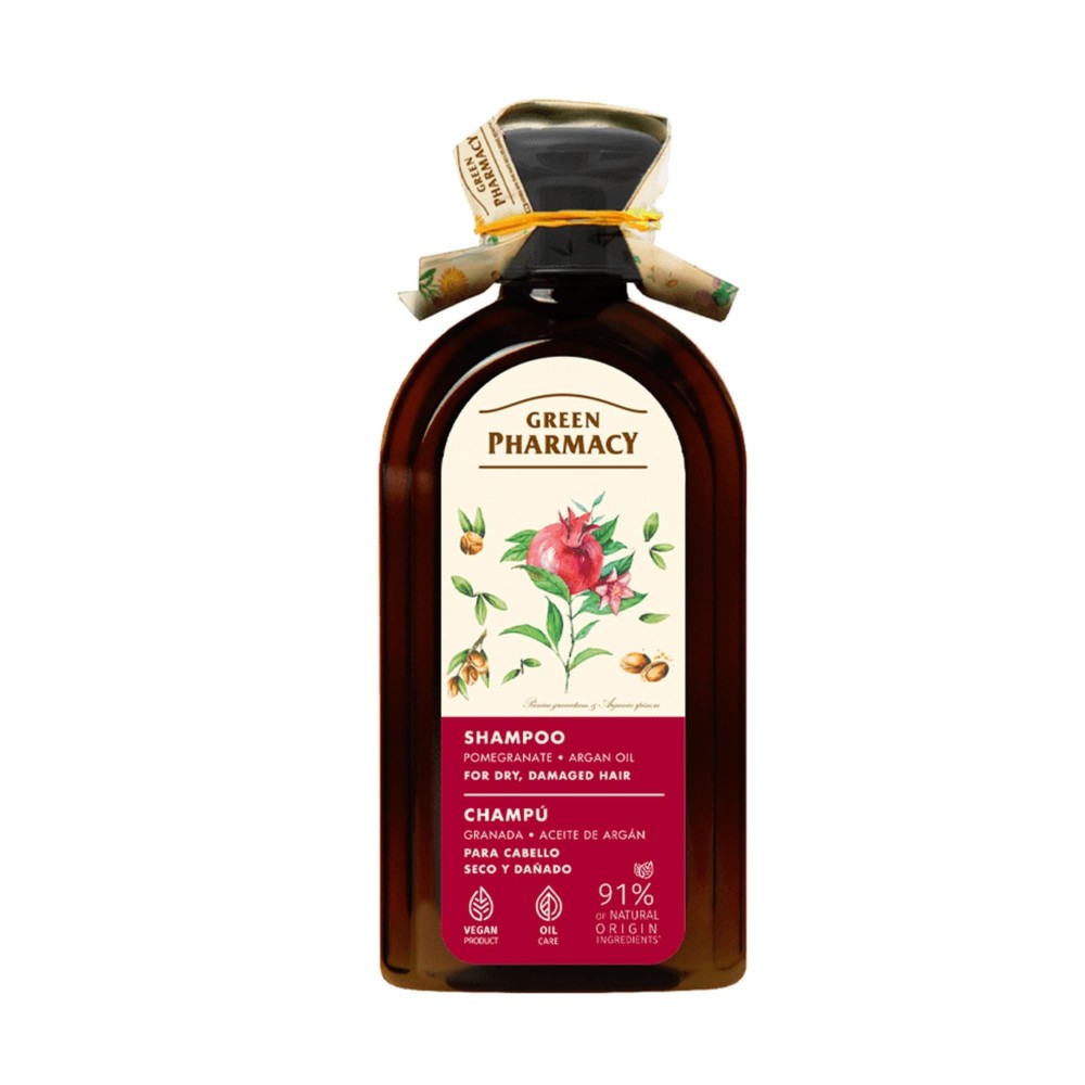 410348 GREEN PHARMACY SZAMPON DO WŁOSÓW 350ML GRANAT I OLEJ ARGANOWY SUCHE,ZNISZCZONE 4823015945830