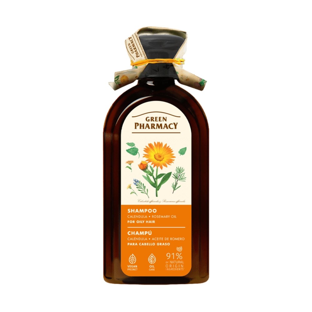 408829 GREEN PHARMACY SZAMPON DO WŁOSÓW 350ML NAGIETEK I OLEJ ROZMARYNOWY PRZETŁUSZCZAJĄCE SIĘ 4823015904974