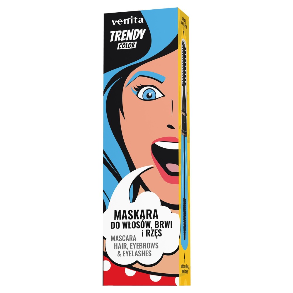 413103 VENITA TRENDY MASKARA DO WŁOSÓW BRWI I  RZĘS 35 LAZUROWY BŁĘKIT 5902101522328
