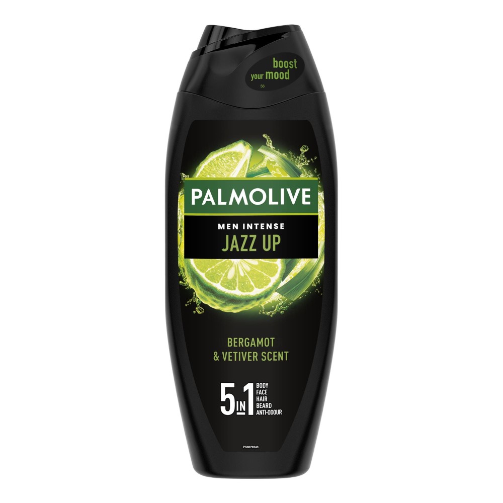 411061 PALMOLIVE ŻEL POD PRYSZNIC MEN 500ML 5IN1 INTENSE JAZZ UP BERGAMOT&VETIVER 8718951726369