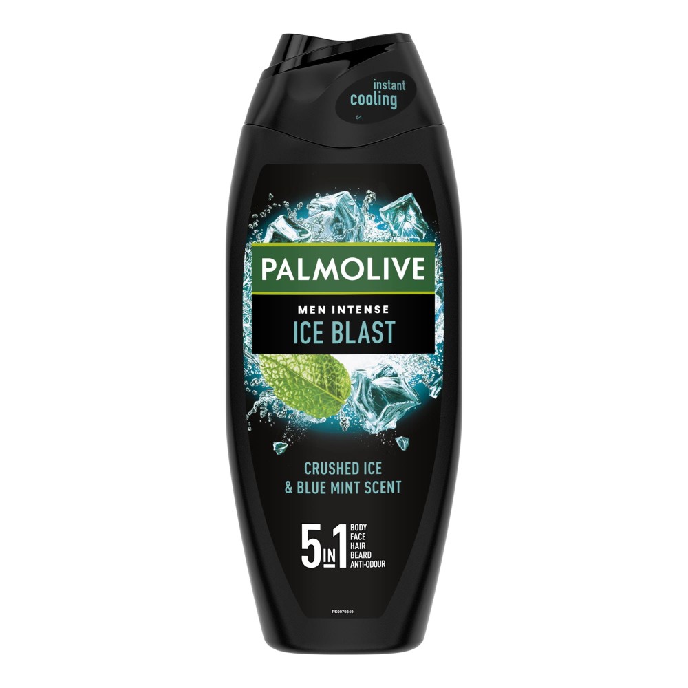 411060 PALMOLIVE ŻEL POD PRYSZNIC MEN 500ML 5IN1 INTENSE ICE BLAST CRUSHED ICE&BLUE MINT 8718951726208
