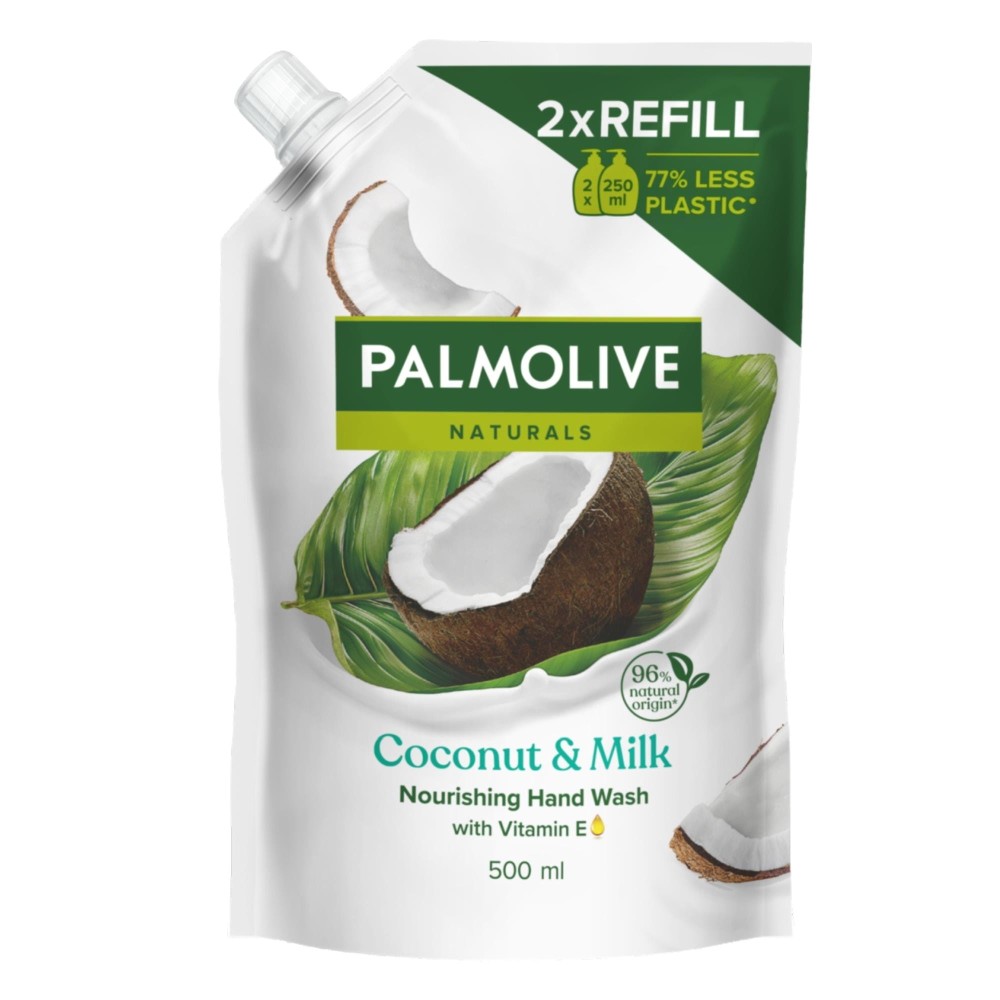 410108 PALMOLIVE MYDŁO W PŁYNIE ZAPAS 500ML COCONUT&MILK 8718951710955