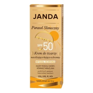 JANDA PARASOL SŁONECZNY KREM DO TWARZY 50ML SPF50 NAWILŻAJĄCO-KOJĄCO-OCHRONNY