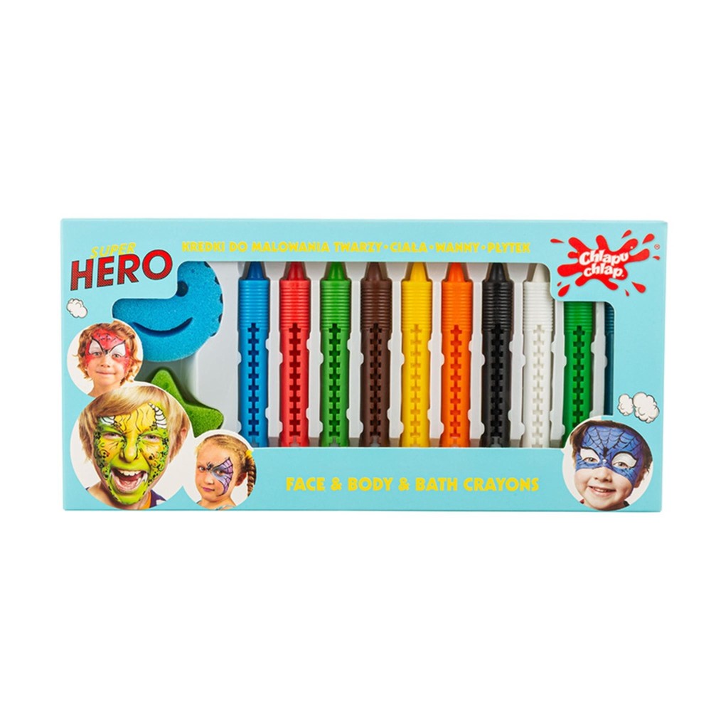 413902 CHLAPU CHLAP KREDKI DO MALOWANIA TWARZY,CIAŁA,WANNY,PŁYTEK SUPER HERO 5901571014654