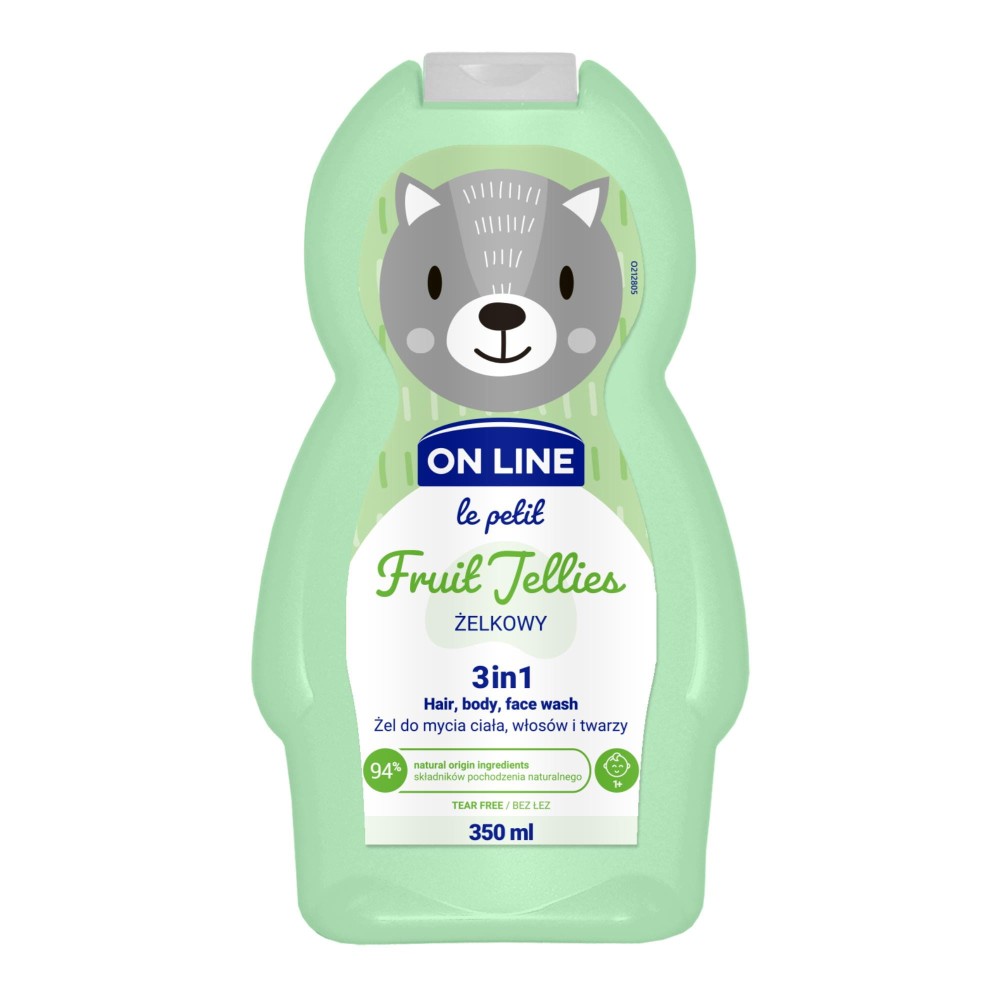252985 ON LINE LE PETIT ŻEL DO MYCIA CIAŁA,WŁOSÓW I TWARZY 350ML ŻELKOWY FRUIT JELLIES 5903116743104