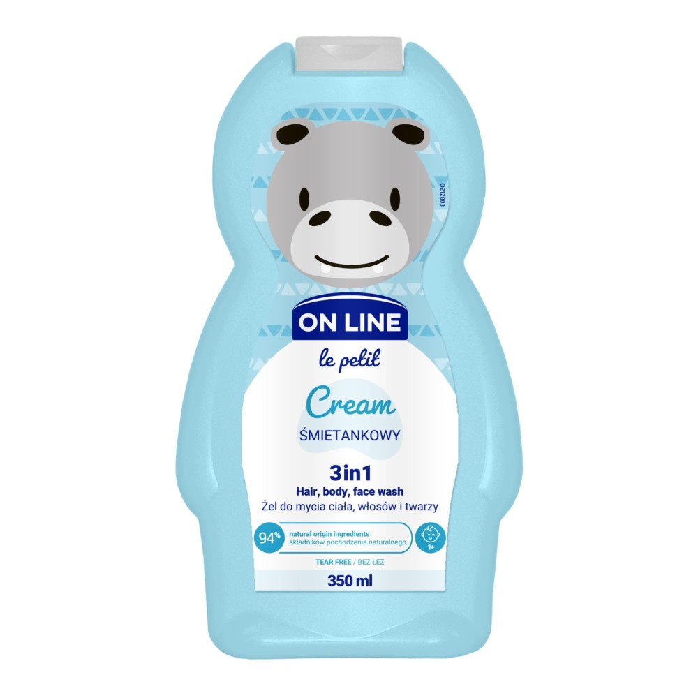 252983 ON LINE LE PETIT ŻEL DO MYCIA CIAŁA,WŁOSÓW I TWARZY 350ML ŚMIETANKOWY CREAM 5903116742763