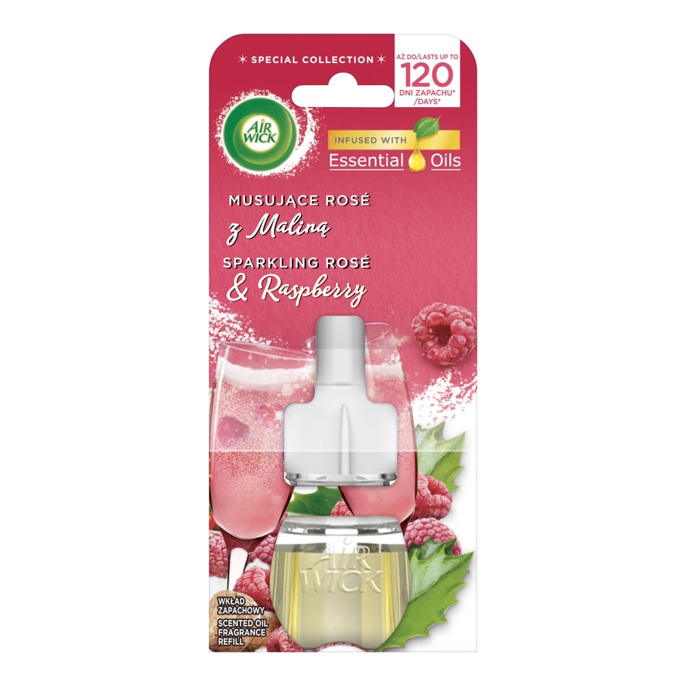 AIR WICK ODŚWIEŻACZ POWIETRZA ELEKTRYK ZAPAS MUSUJĄCE ROSE Z MALINĄ