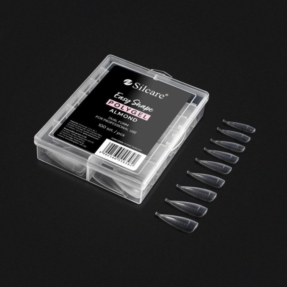 419809 SILCARE FORMY DO AKRYLOŻELU DUAL E63 ALMOND 100 SZT. 5902560556582