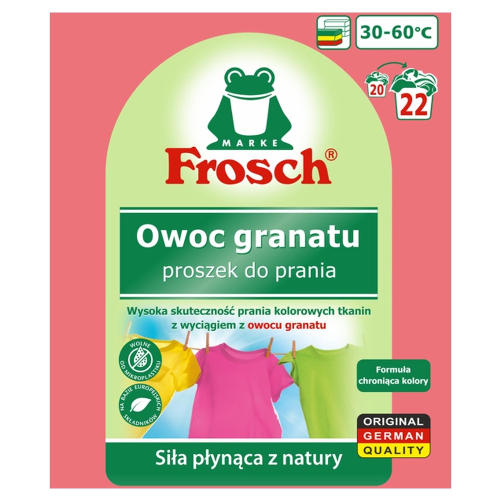 418675 FROSCH PROSZEK DO PRANIA 22P 1.45KG KOLOR OWOC GRANATU 4001499969515