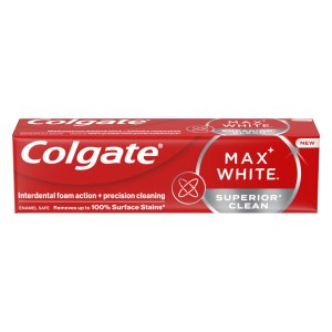 410107 COLGATE PASTA DO ZĘBÓW  75ML MAX WHITE SUPERIOR CLEAN 8718951708686