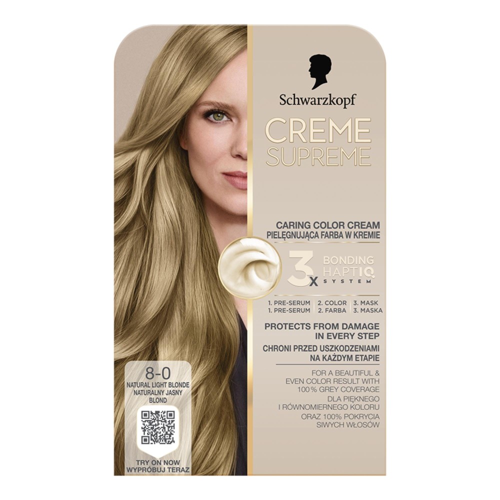 419248 CREME SUPREME FARBA KOL 8-0 NATURALNY JASNY BLOND/NATURAL LIGHT BLONDE 9000101744941