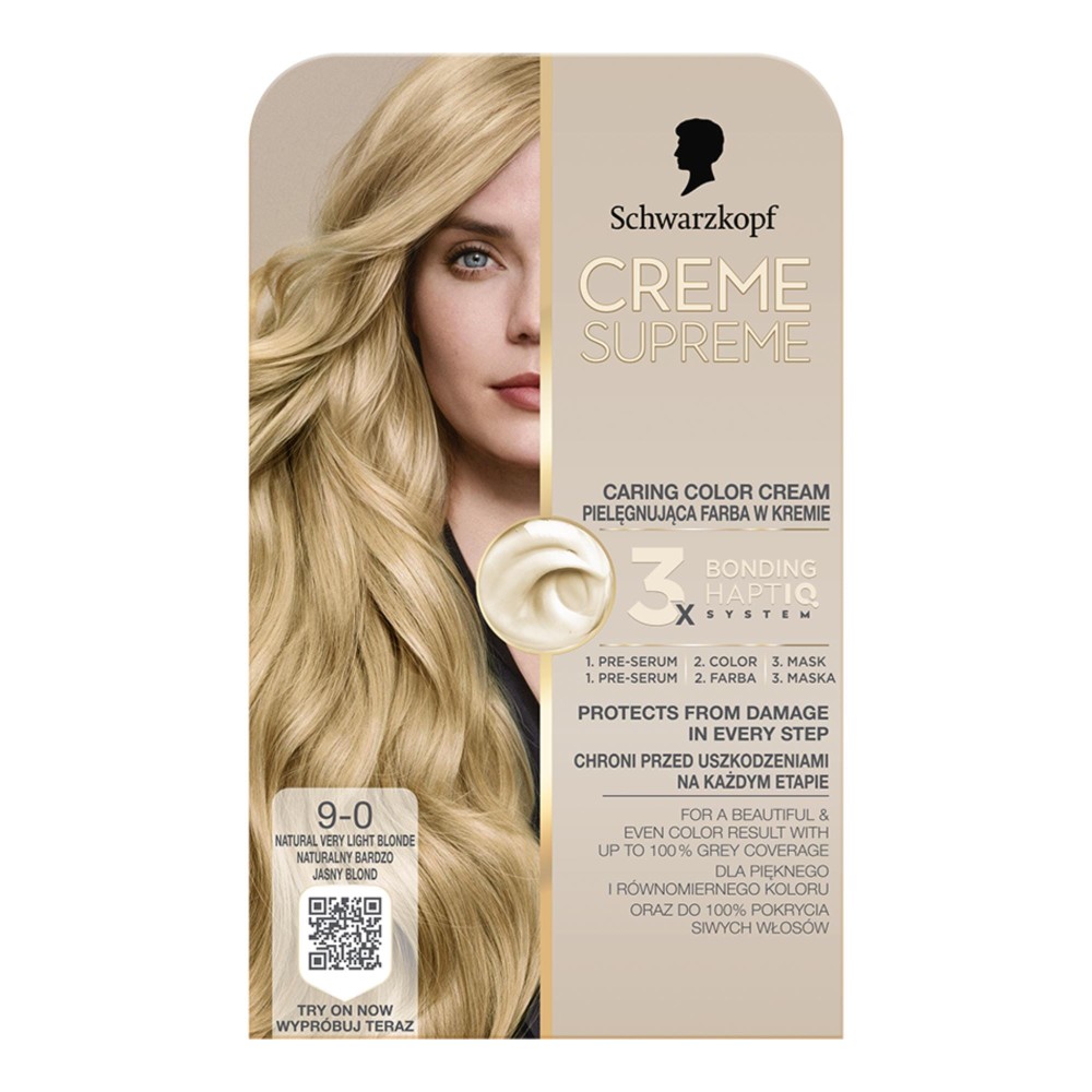 419250 CREME SUPREME FARBA KOL 9-0 NATURALNY BARDZO JASNY BLOND/NATURAL VERY LIGHT BLONDE 9000101747201