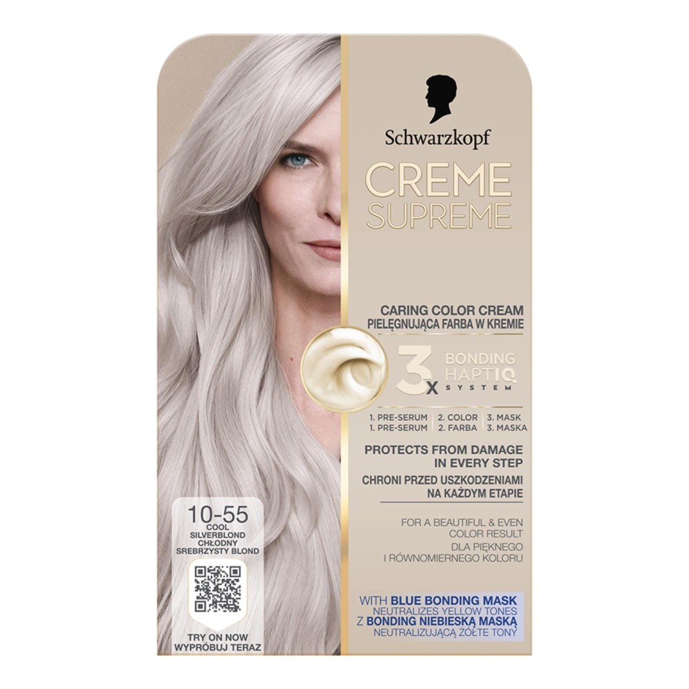 419234 CREME SUPREME FARBA KOL 10-55 CHŁODNY SREBRZYSTY BLOND/COOL SILVERBLOND 9000101747621