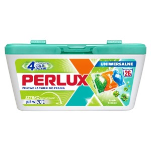 PERLUX KAPSUŁKI ŻELOWE DO PRANIA 26 SZT. UNIWERSALNE FRESH ESCAPE