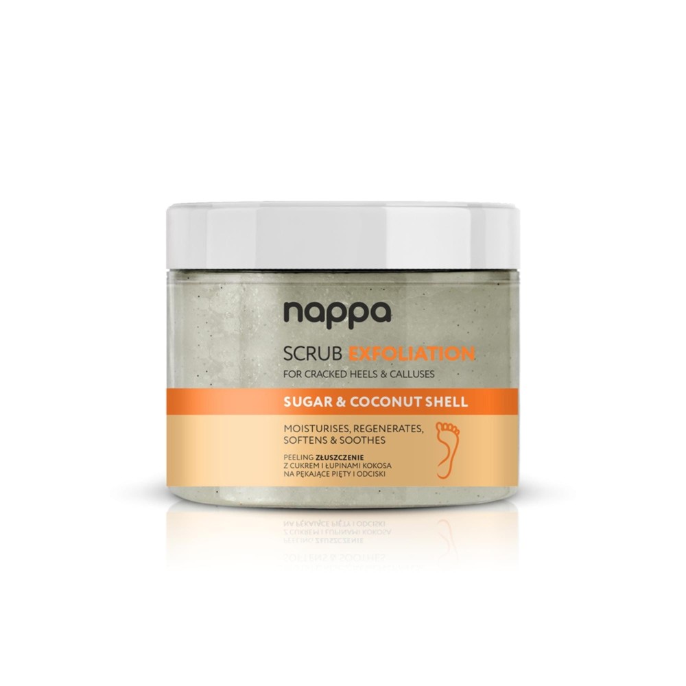 416413 NAPPA PEELING ZŁUSZCZENIE NA PĘKAJĄCE PIĘTY I ODCISKI 350ML Z CUKREM I ŁUPINAMI KOKOSA 5902560569988