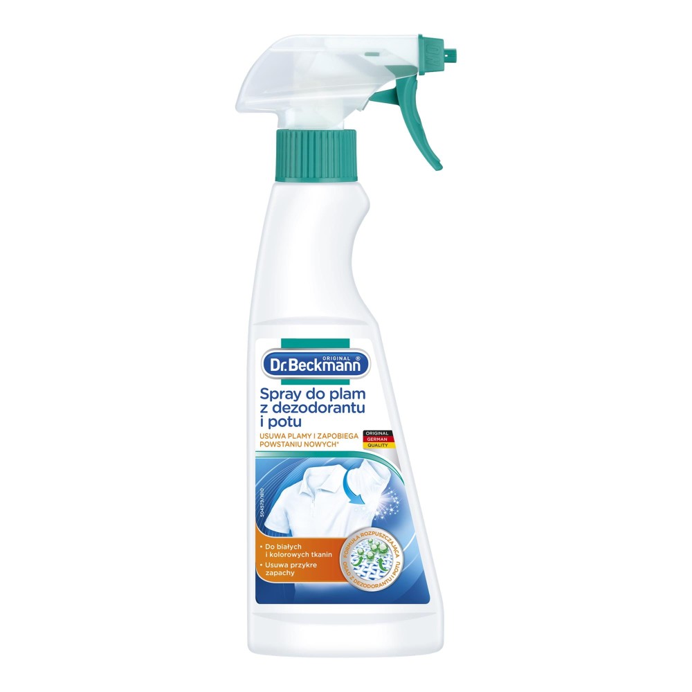 419343 DR BECKMANN ODPLAMIACZ W SPRAYU 250ML DO PLAM Z DEZODORANTU I POTU 4008455531014