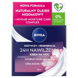276063 NIVEA MOISTURE CARE COMPLEX KREM DO TWARZY 50ML NOC CERA SUCHA I WRAŻLIWA 9005800227344