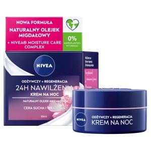 276063 NIVEA MOISTURE CARE COMPLEX KREM DO TWARZY 50ML NOC CERA SUCHA I WRAŻLIWA 9005800227344