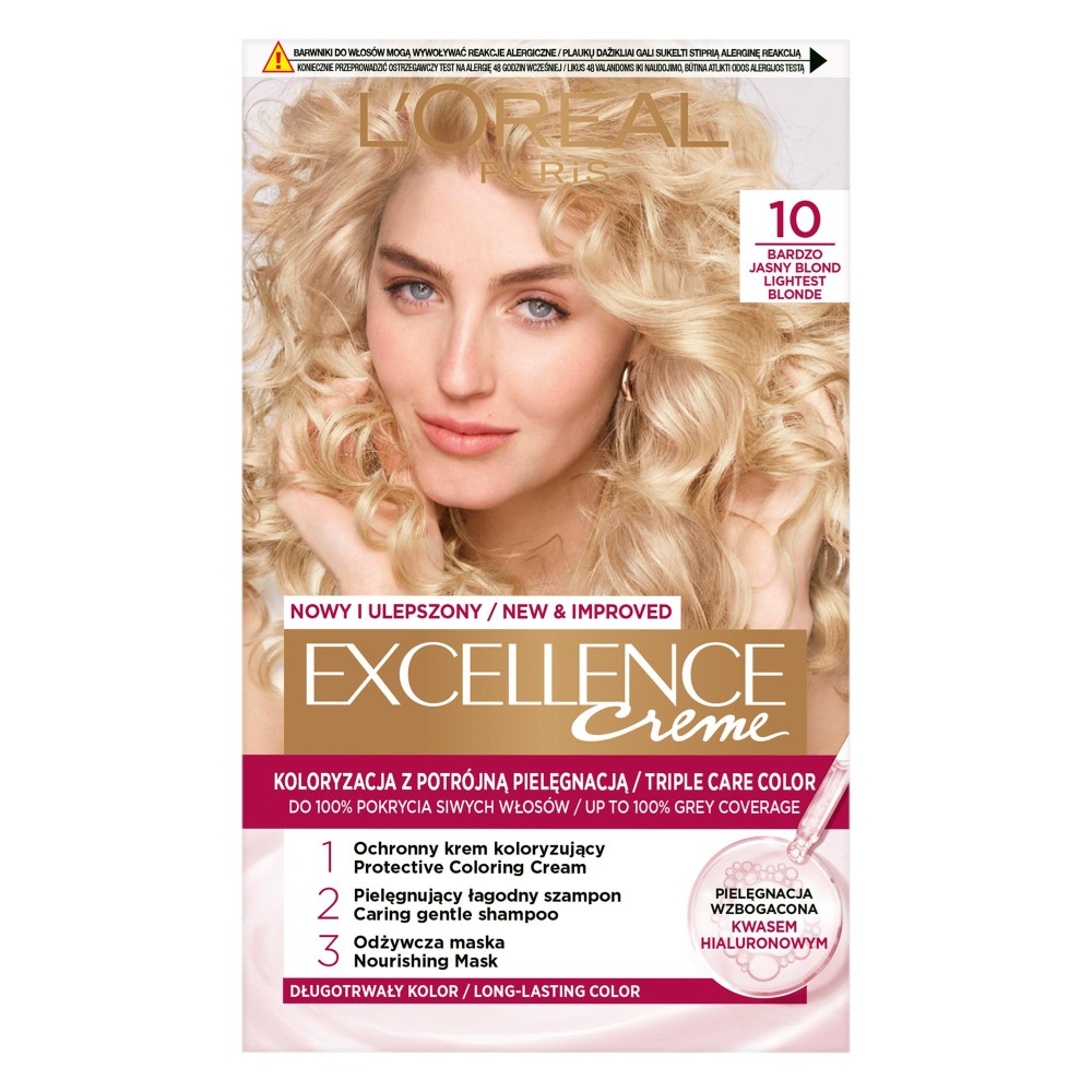 402262 EXCELLENCE FARBA KOL 10 BARDZO JASNY BLOND/LIGHTEST BLONDE 3600524172688