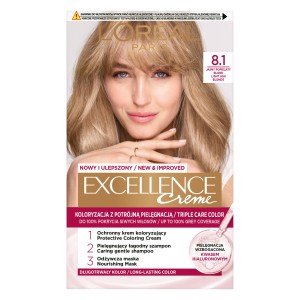 402261 EXCELLENCE FARBA KOL 8.1 JASNY POPIELATY BLOND/LIGHT ASH BLONDE 3600524172671