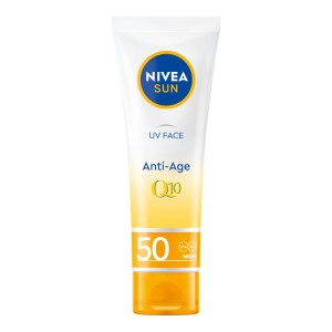 284421 NIVEA SUN KREM DO OPALANIA TWARZY 50ML Q10 ANTI-AGE SPF 50 NORMALNA,SUCHA 5900017089034