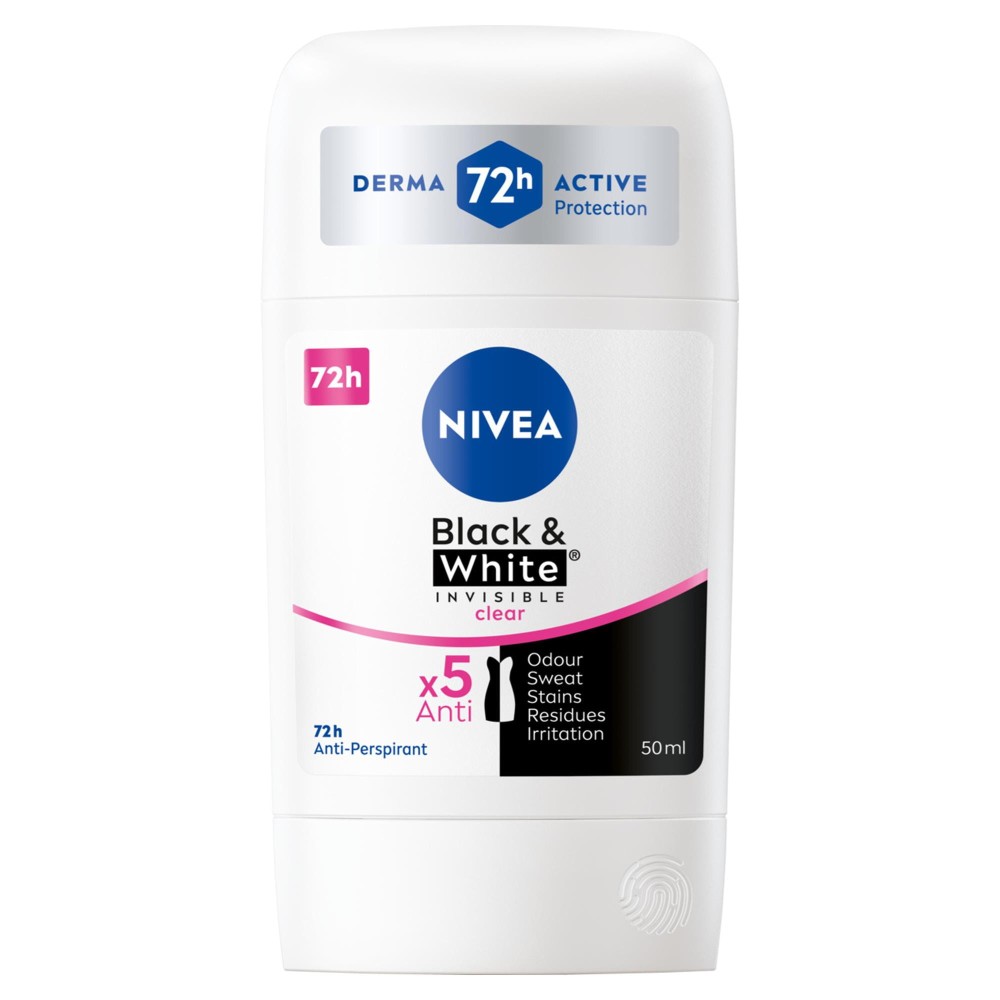 280670 NIVEA DEZODORANT WOMEN STICK 50ML 48H BLACK&WHITE INVISIBLE ORIGINAL 42429661