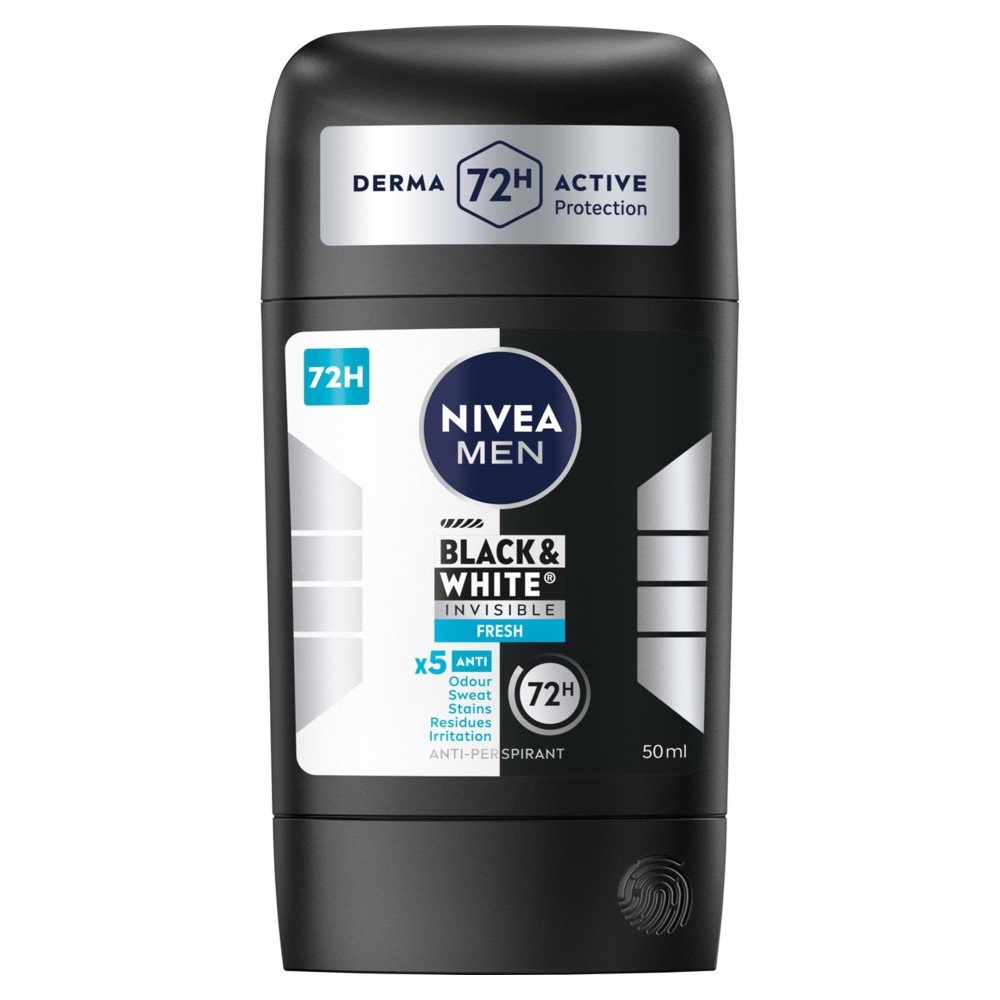 280668 NIVEA DEZODORANT MEN STICK 50ML 48H BLACK&WHITE INVISIBLE FRESH 42429647