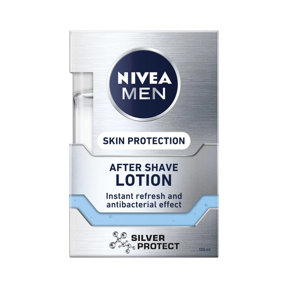 256835 NIVEA MEN WODA PO GOLENIU 100ML SKIN PROTECTION SILVER 4005808539604