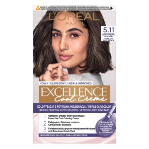 256499 LOREAL EXCELLENCE FARBA KOLORYZUJĄCA  5.11 ULTRAPOPIELATY JASNY BRĄZ / ULTRA ASH LIGHT BROWN 3600523940110