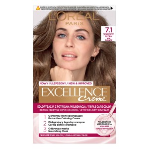 251158 LOREAL EXCELLENCE FARBA KOLORYZUJĄCA   7.1  POPIELATY BLOND 3600523320271
