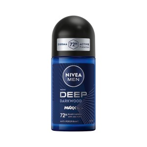 226862 NIVEA DEZODORANT MEN ROLL-ON 50ML DEEP BLACK CARBON DARK WOOD 42354925