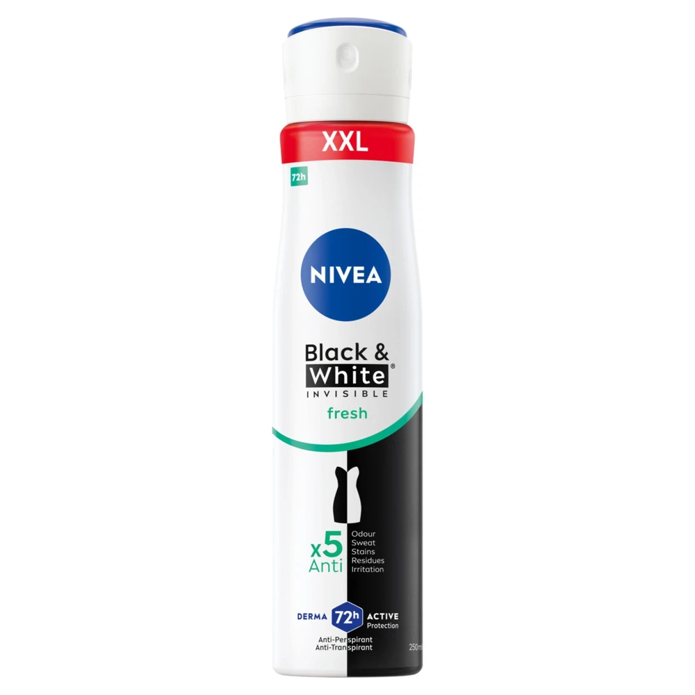 217983 NIVEA DEZODORANT WOMEN SPRAY 250ML BLACK&WHITE INVISIBLE FRESH 5900017055756